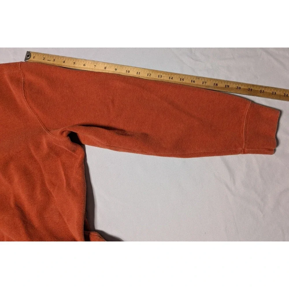 POLO RALPH LAUREN Men XL Blue Pony‎ 1/4 Zip Orange Cotton Pullover
